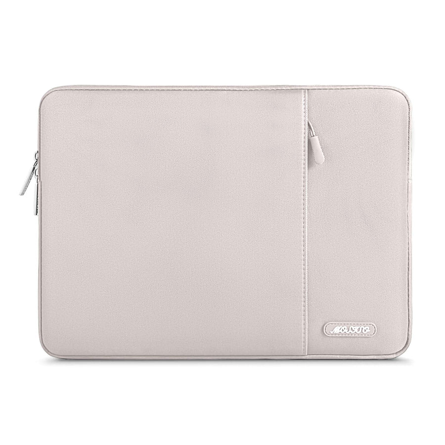 Laptop Sleeve Bag Compatible with MacBook Air/Pro, 13-13.3 inch Notebook, Compatible with MacBook Pro 14 inch M3 M2 M1 Chip Pro Max 2024-2021, Polyester Vertical Case with Pocket, Stone Gray