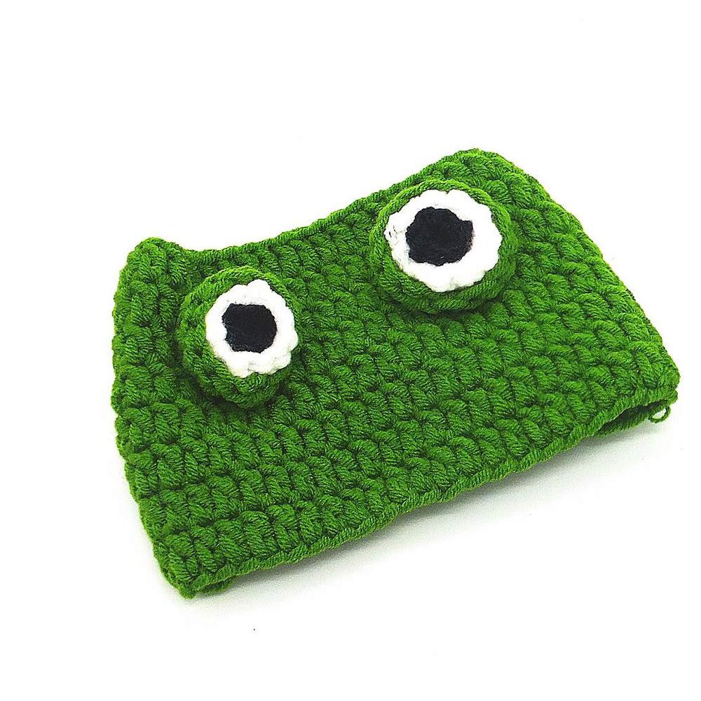 Adorable Pet Funny Hat Cartoon Frog Shape Pet Cap Weaving Puppy Cat Hat Pet Grooming Supplies for Everyday Decoration Christmas Halloween Decoration Use 1PCS