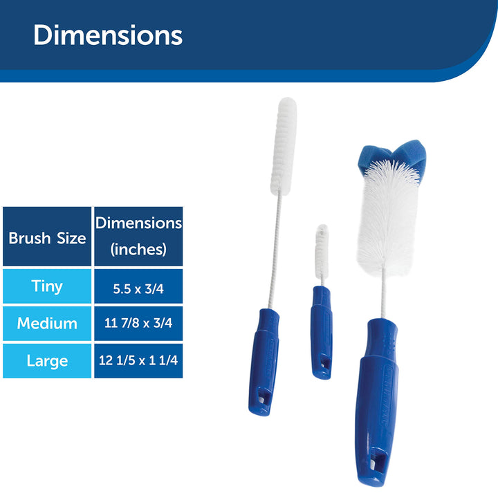 Drinkwell Pet Fountain Cleaning Kit, 3 Brushes, Works with All Cat and Dog Water Dispensers, Convenient and Easy to Use, Durable, Rust-Resistant Material
