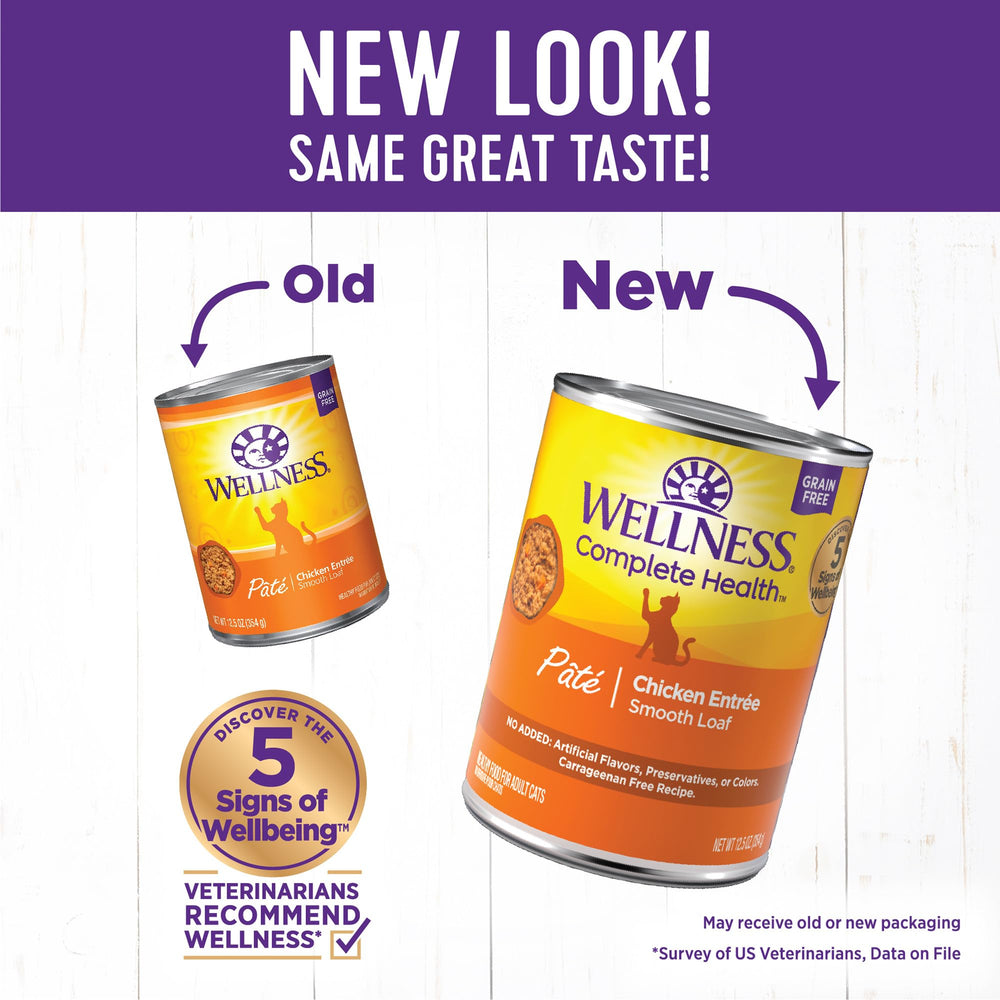 Complete Health Pate Adult Wet Cat Food, Natural, Protein-Rich, Grain Free, 12.5 Ounce, 12 Pack, (Chicken)