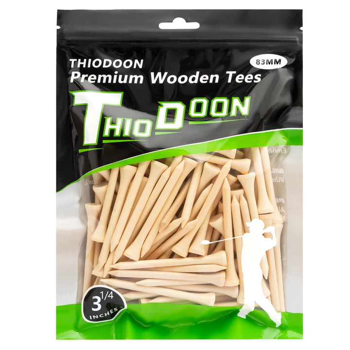 Golf tees 3 1/4 inch Less Friction Wood Tees Training for Golfer Professional Natural Wood Golf tees Bulk 100 Count Golfing Tees