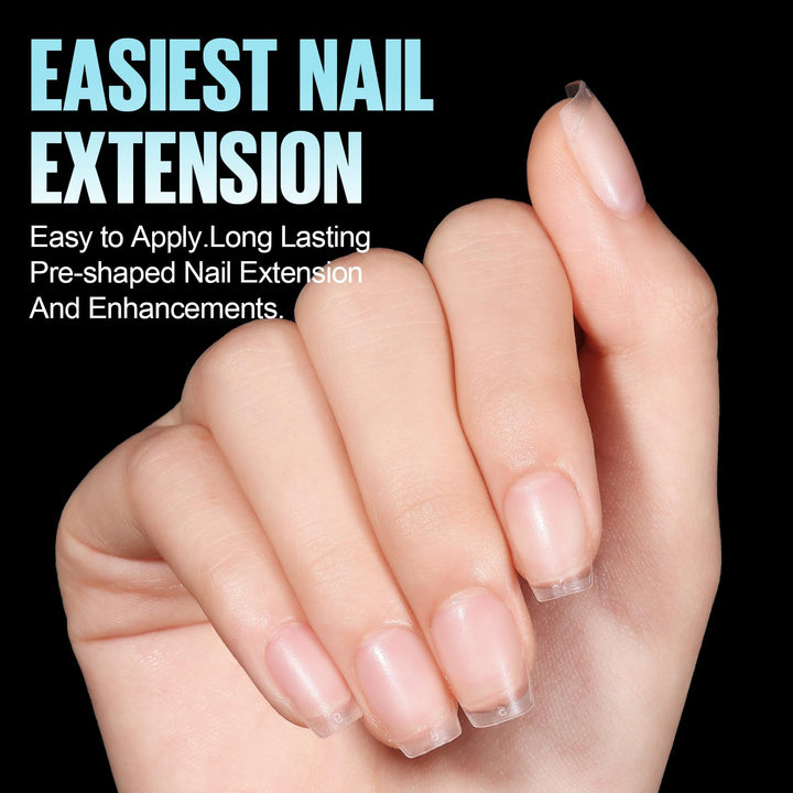 Short Nail Tips, 15 Sizes Full Matte Soft Gel Nail Tips, 360PCS Pre-shaped Coffin Nail Tips, No Filed, Full Cover False Gel Nail Tips for Nail Extensions