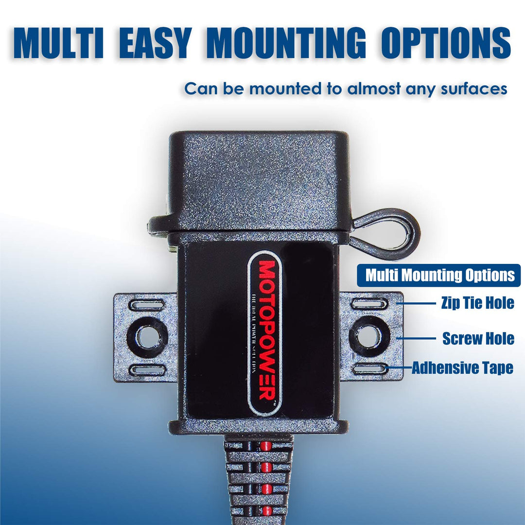 MP0609A 3.1Amp Motorcycle USB Port Kit SAE to USB Adapter On Motorcycle