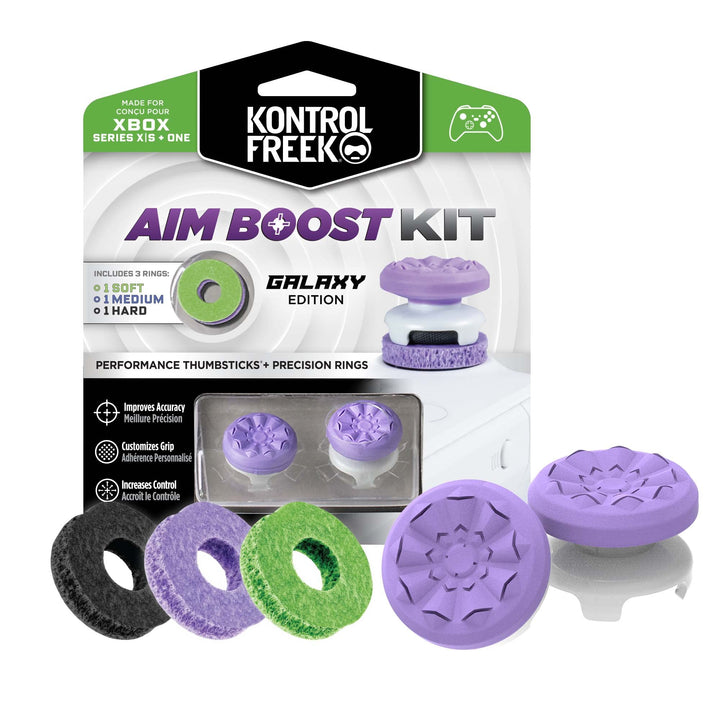 Aim Boost Kit for Xbox One and Xbox Series X Controller | Includes Performance Thumbsticks and Precision Rings | Galaxy Edition