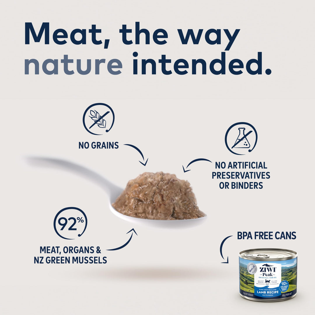 Peak Canned Wet Cat Food – All Natural, High Protein, Grain Free, Limited Ingredient, with Superfoods, Lamb, 6.5 Ounce (Pack of 12)