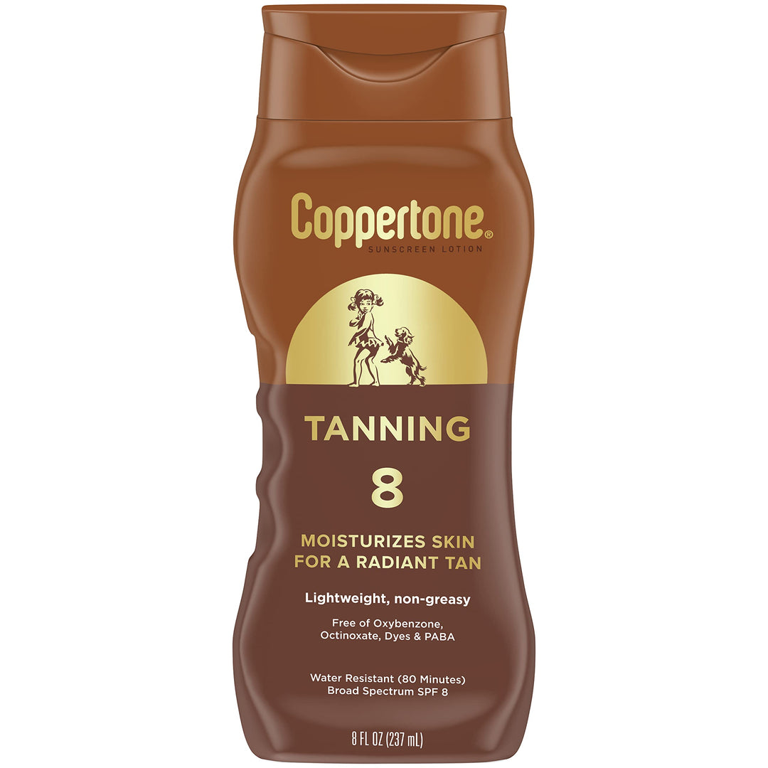 Tanning Lotion, Non-greasy, Light Formula, SPF 8, 8-Fluid Ounce)