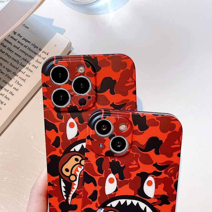 Hoolcase for iPhone 13 Pro Max Soft Case 6.7-inch for Shark Face/Shark Teeth Fans Kids Boys, Cartoon Cute Fun Shockproof TPU Protective 6.7 Inch Case for iPhone 13 Promax (B-YU)