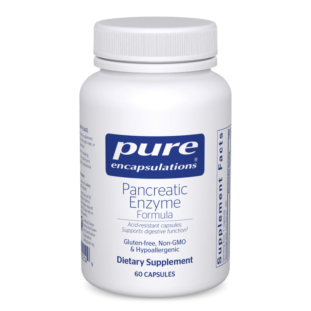 Pancreatic Enzyme Formula - Digestive Enzymes for Digestion - Strengthens Gut Health* - Targeted Delivery Capsules - Gluten Free & Non-GMO - 60 Capsules