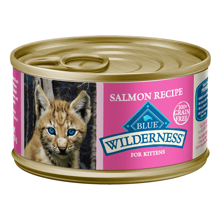 Wilderness Kitten Food, High-Protein & Grain-Free Wet Cat Food Paté Variety Pack, Chicken & Salmon Recipes, 3-oz. Cans (6 Count, 3 of Each)