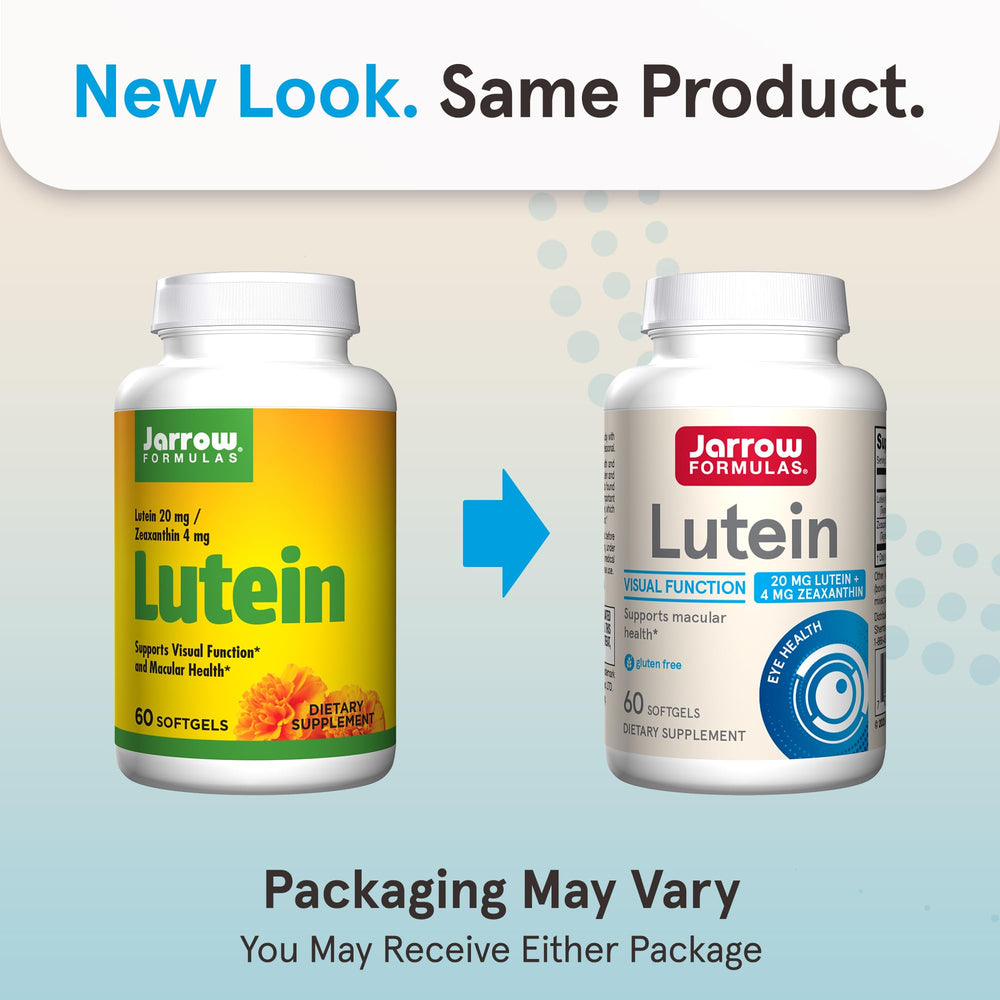 Lutein 20 mg With Zeaxanthin, Dietary Supplement for Visual Function and Macular Health Support, 60 Softgels, 60 Day Supply