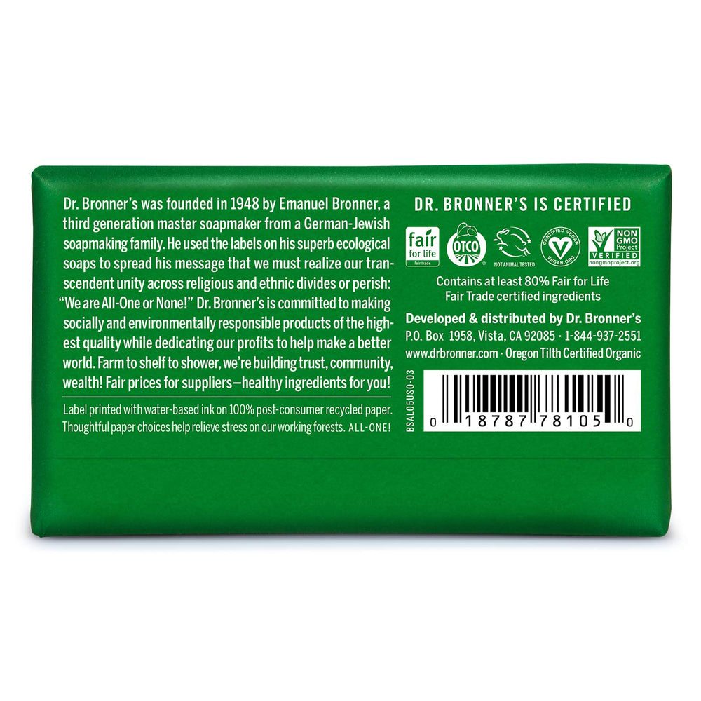 - Pure-Castile Bar Soap (Almond, 5 ounce) - Made with Organic Oils, For Face, Body and Hair, Gentle and Moisturizing, Biodegradable, Vegan, Cruelty-free, Non-GMO
