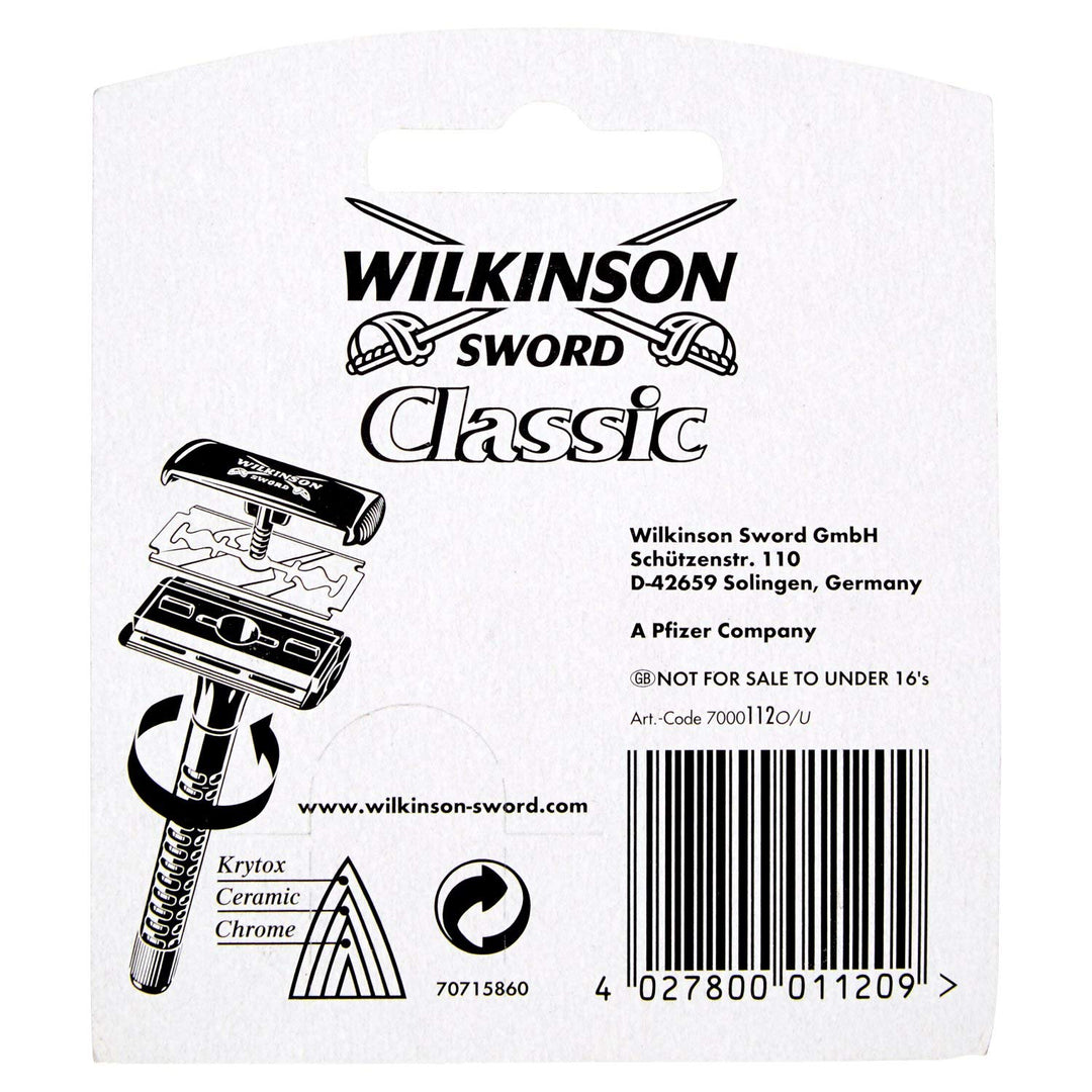 Sword Classic Double Edge Razor Blades, 5 Per Pack (1-Pack)