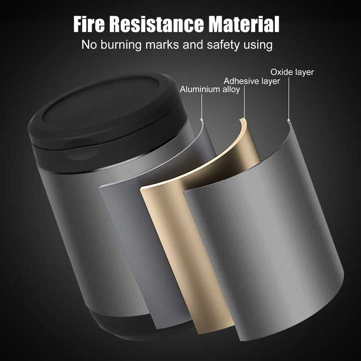 Car Ashtray, Portable Ashtray for Car, Detachable Smokeless Ash Tray, Stainless Steel Automotive Ashtrays with Lid, Cup Holder Ashtray, Travel Ashtray, Cigarette Ashtray, Car Trash Can Trash Bin