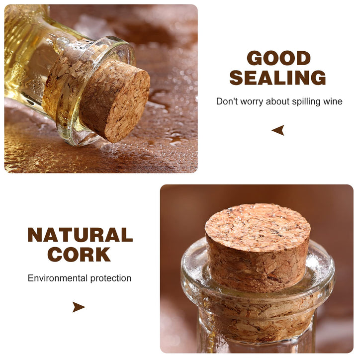 25pcs Tapered Cork Plugs Wine Bottle Corks Wooden Bottle Cork Replacement Corks for Bar Home Restaurant