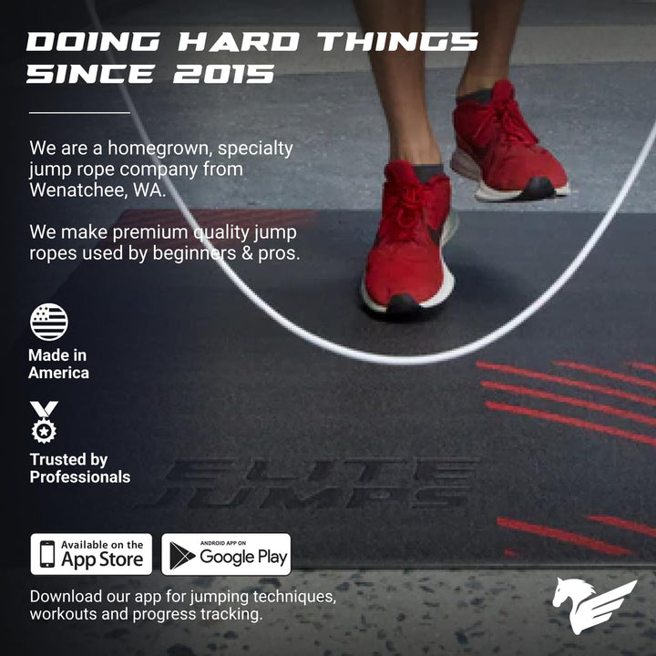 Elite Jumps Premium Jump Rope Mat- Large Format Indoor/Outdoor Non Slip Mat - Home Workout Exercise Mat -Suitable for All Surfaces - Standard