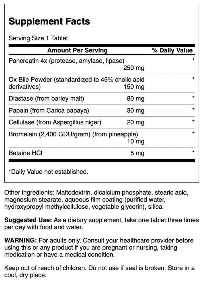 Digestive Enzymes 180 Tabs