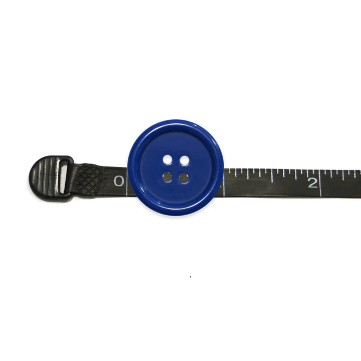 Buttons 1 Inch (1”) 4 Hole 10 Pieces - White Black Clear - Sewing Crafts Replacement Button -Perfect for Crafts, Coats, Shirts, Pants, Shorts, Cardigans, Blazers, Skirts (Blue)