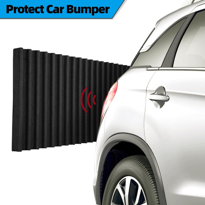 Ultra Thick Garage Wall Protector, 79L x 8W. 3/5 Thick Self-Adhesive Car Door Protector, Anti-Collision Wavy-Mat Wall Padding, Car Door Edge Guards, Wall Bumper Guards, Garage Parking Aid