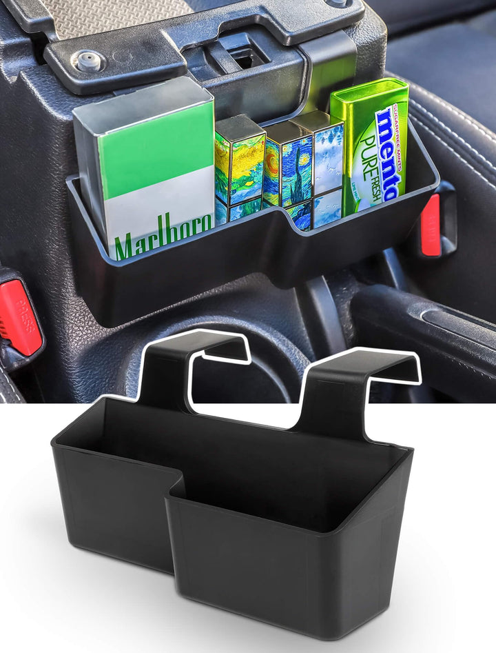 JK Center Console Hanging Storage Box, Armrest Organizer Tray for 2011-2018 Jeep Wrangler JK JKU 2/4 Door, Interior Accessories, Patented Design, Black, 1 PCs