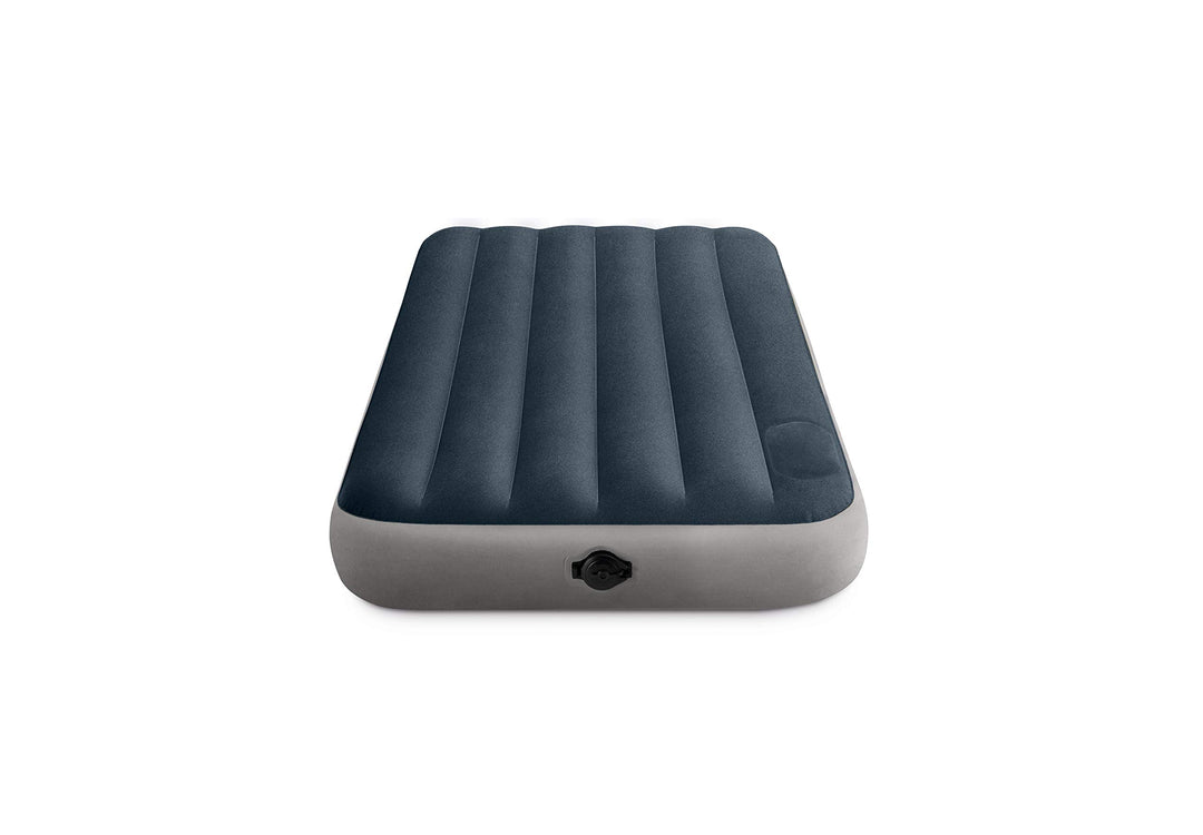 64781E Dura-Beam Standard Single-High Air Mattress: Fiber-Tech – Twin Size – 2-Step Pump – 10in Bed Height – 300lb Weight Capacity
