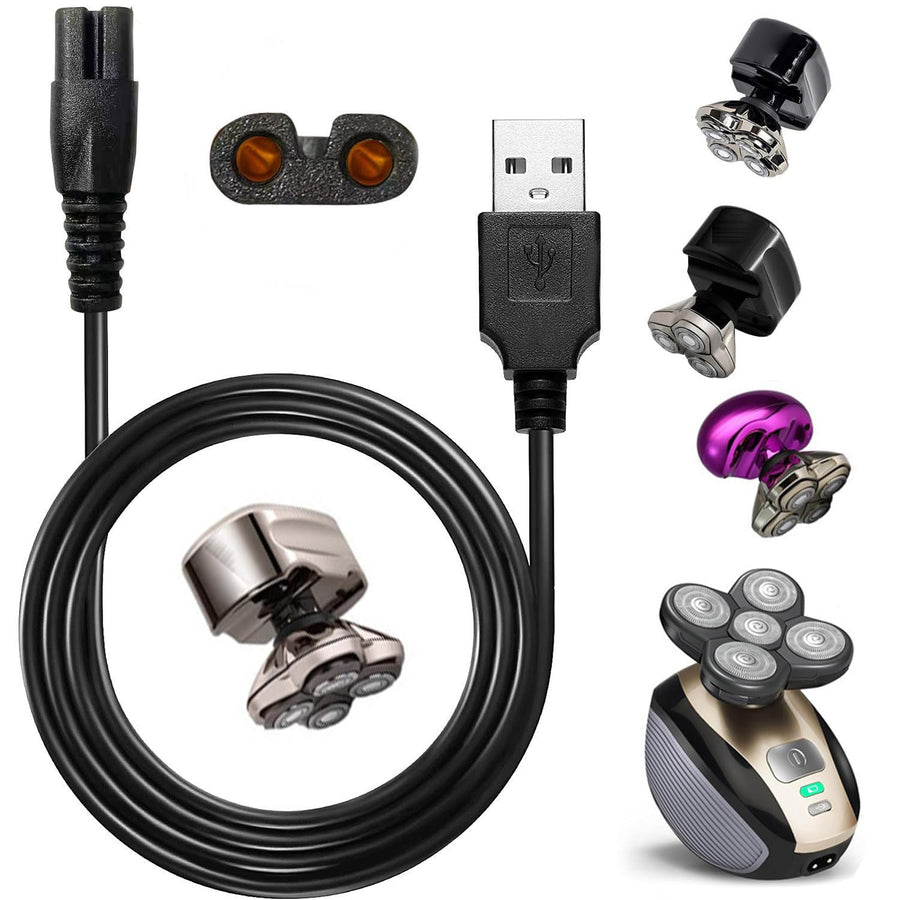 Universal Head Shaver Charger Cord USB Cable Compatible with Skull Shaver Pitbull and Mainstream Shaver Brands(USB Charger)
