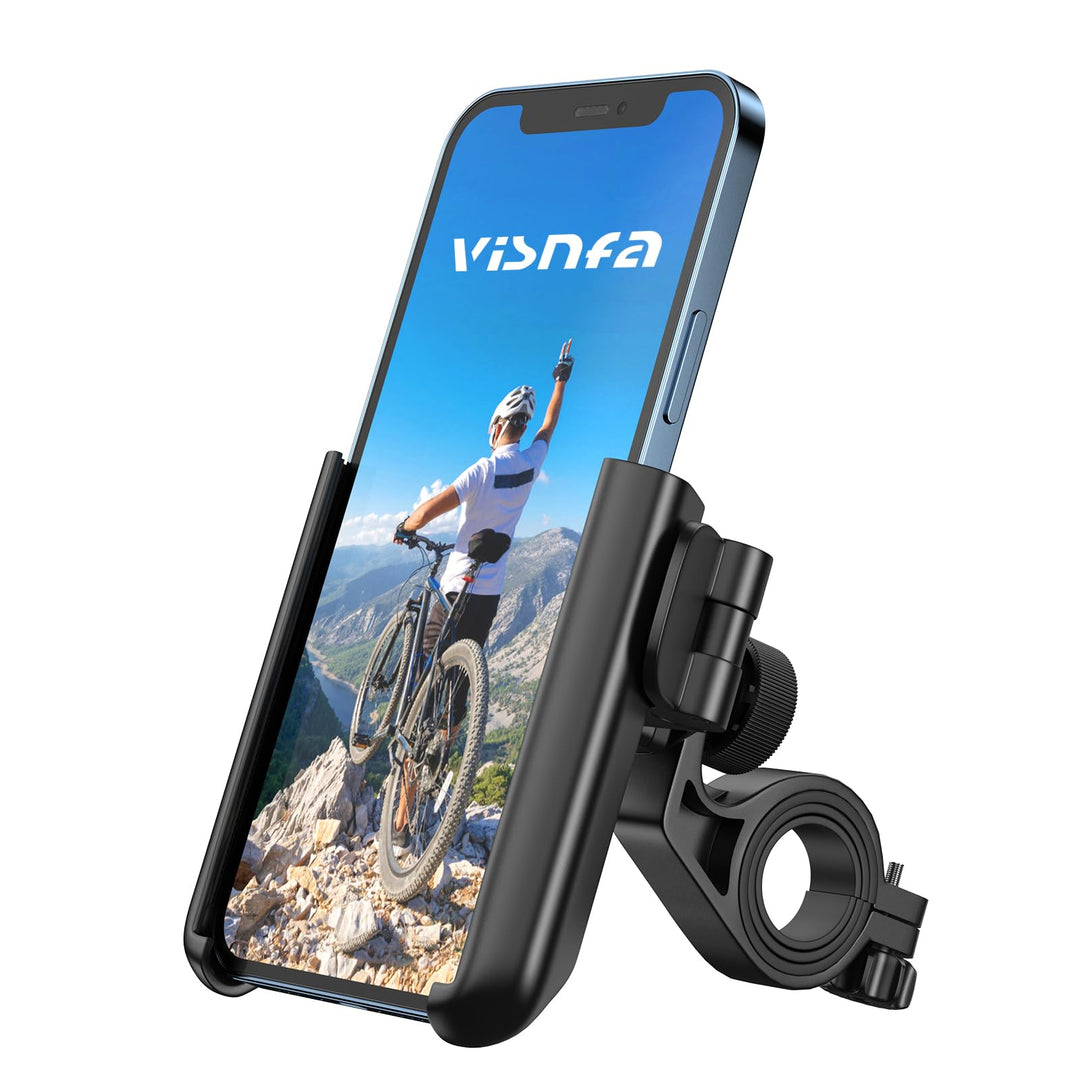 Upgraded Bike Phone Mount 360° Rotatable Universal Bicycle Motorcycle Scooter Bike Accessories Handlebar Phone Clip Holder for Any Smartphones Between 3.5 and 7.0 inches