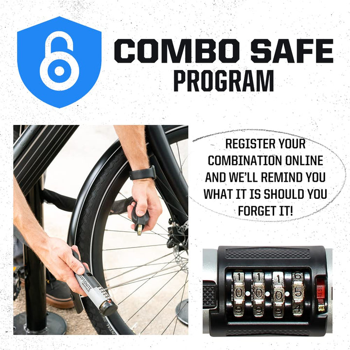 KryptoFlex Bike Lock Cable, 2FT/6FT/10FT Long 12mm Thick Heavy Duty Braided Steel Cable Anti-Theft Security Lock for Outdoor Equipment, Combination/Key Bike Lock