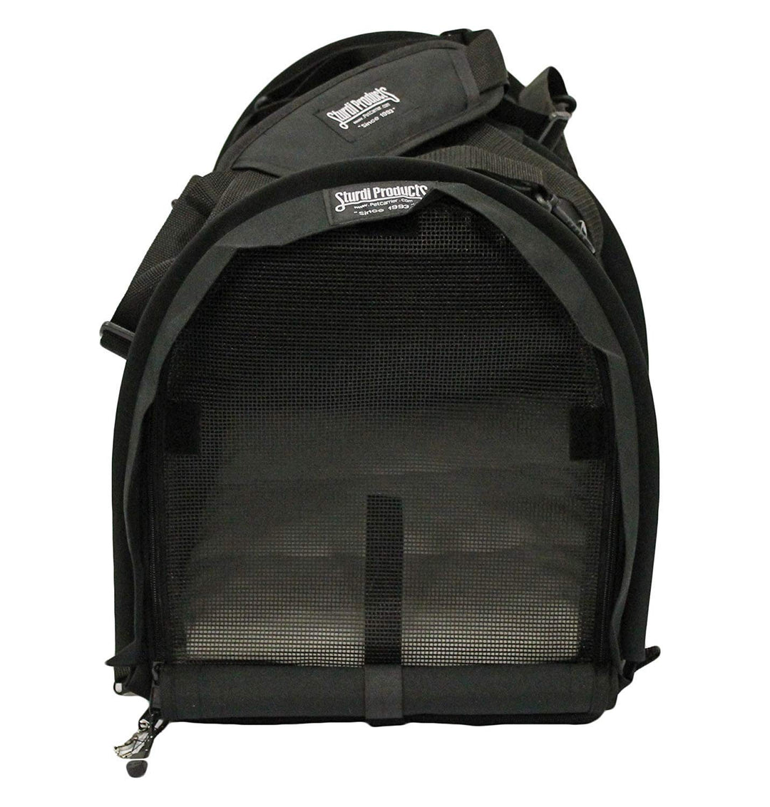Sturdibag Extra Large Pet Carrier Flexible Height Pet Tote, Black,Size XL { 20L x 16H x 12W}