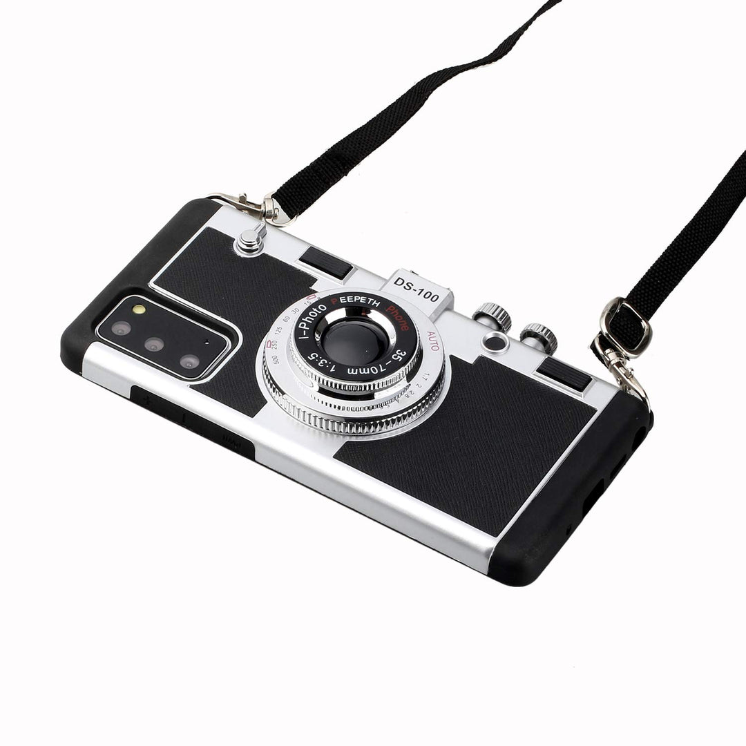 Amily in Paris 3D Camera Design Case for Samsung Galaxy Note 20 Camera with Long Neck Strap Black