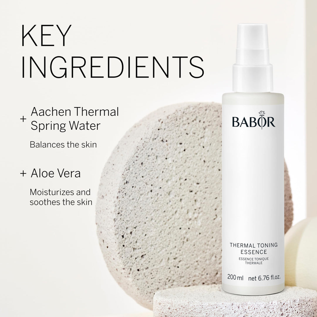 Thermal Toning Essence, Anti-Inflammatory Daily Face Toner with Aloe Vera and Antioxidant Complex, to Soothe and Refresh All Skin Types, Alcohol-Free