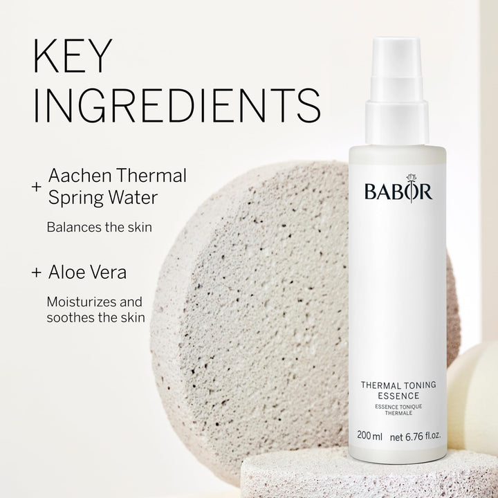 Thermal Toning Essence, Anti-Inflammatory Daily Face Toner with Aloe Vera and Antioxidant Complex, to Soothe and Refresh All Skin Types, Alcohol-Free