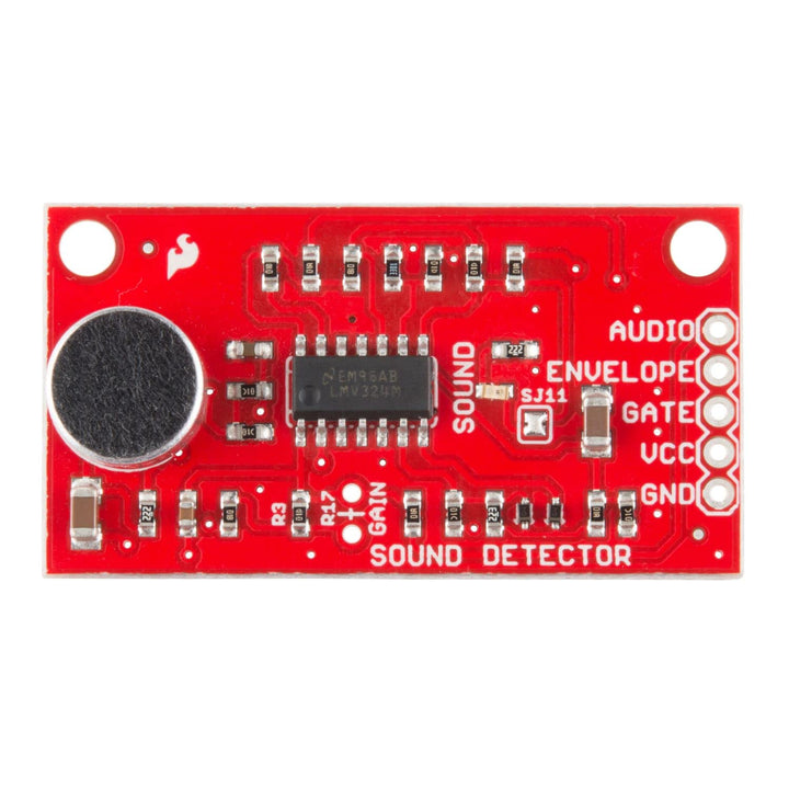 Sound Detector Audio Sensing Breakout Three Different outputs Audio Presence of Sound Binary Indication Amplitude Analog Representation VCC: 3.5V to 5.5V Ideal Voltage is 5V