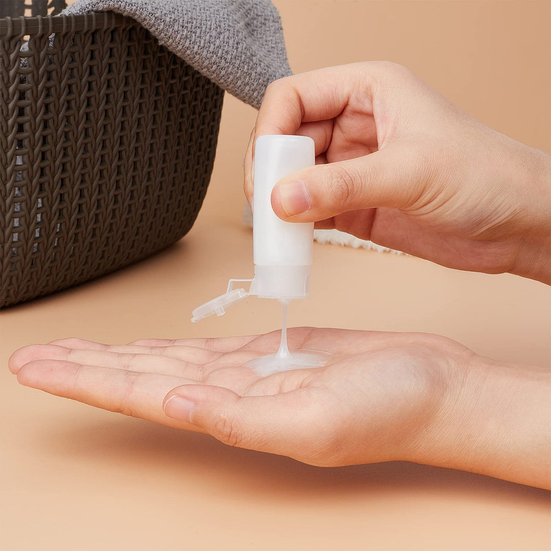 10 Pack 12ml Small Plastic Flip Cap Sample Bottle Empty Refillable Travel Bottles for Makeup Cosmetic Toiletries Product