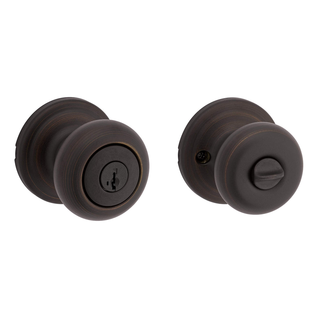 Juno Entry Knob Featuring SmartKey in Venetian Bronze