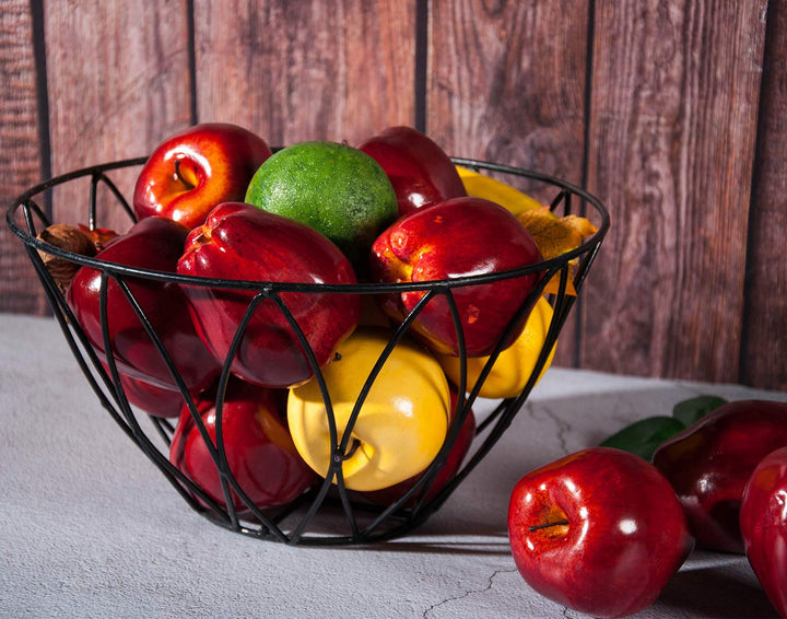 16PCS Artificial Red Apples, Red Delicious Apple,Plastic Fruit,Fake Fruit Lifelike Simulation Apples for Home Kitchen Table Basket Decoration, 3.43 x 2.95
