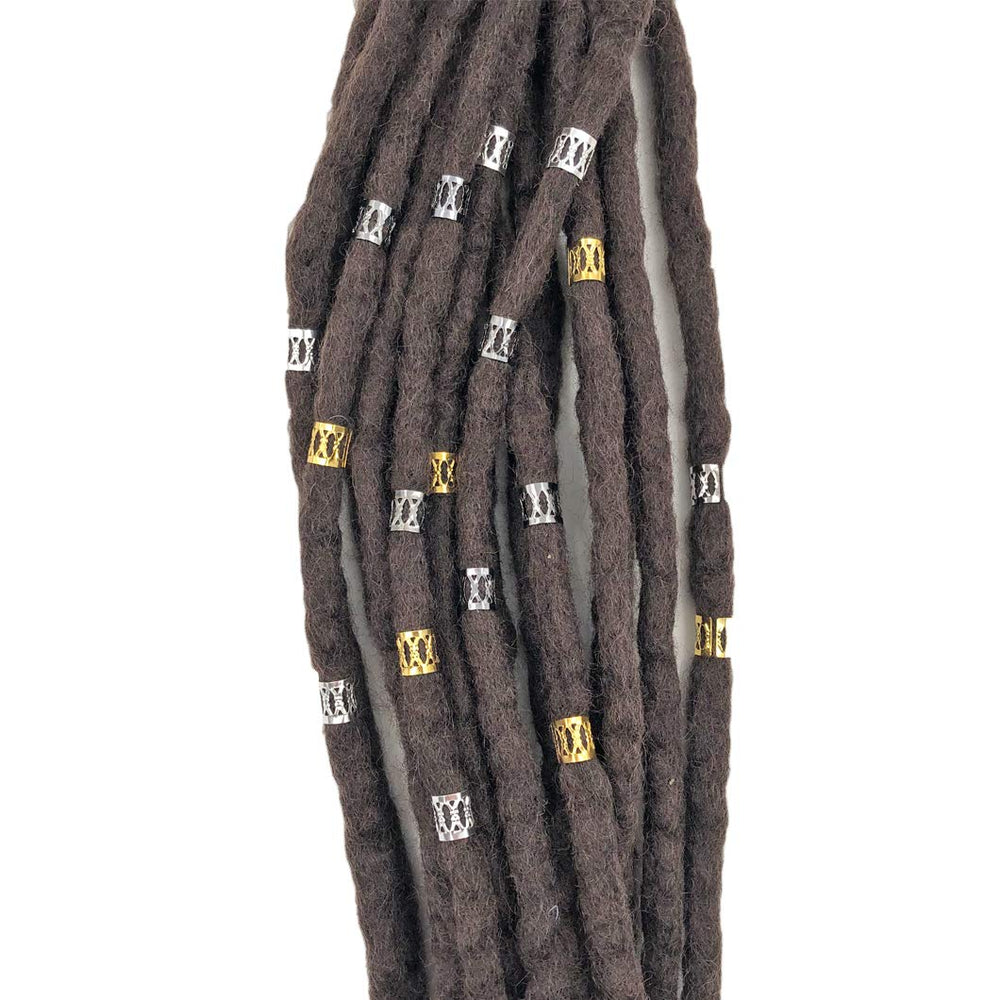 210 Pieces Dreadlocks Beads Strong Iron Hair Cuffs 8mm Dread Locks Decoration Braiding Filigree Hair Jewelry (Gold/Silver/Gun Black,Not Easy Break)