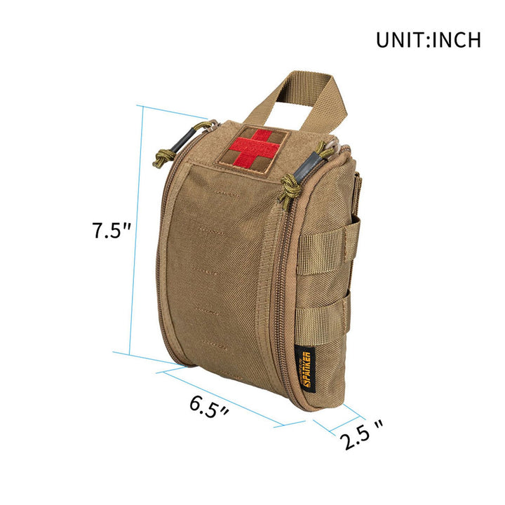Tactical First Aid Kits Medical Utility Pouch Molle EMT Pouch Quick Release Emergency Survival Kits (Coyote Brown)