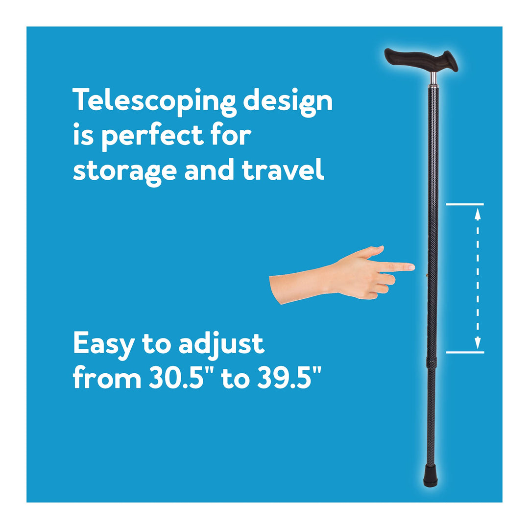 Comfort Walking Cane with an Ergonomic Extra Comfortable Grip, Dark Gray