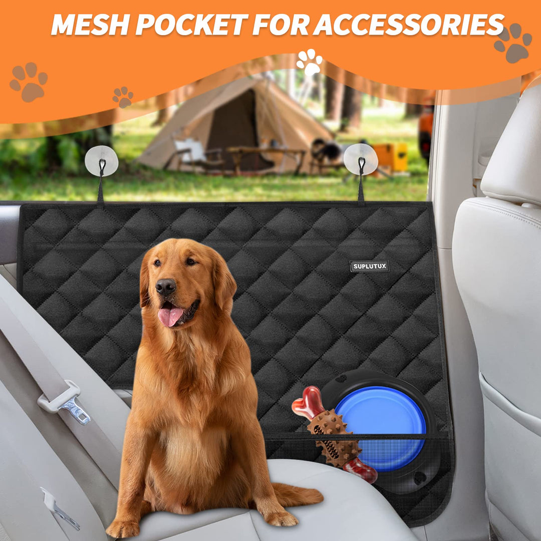 Car Door Protector from Dog Scratching | 2PCS Waterproof Nonslip Durable Pet Vehicle Protector for Dogs | Easy Attach Car Door Cover with Suction Cups | Anti-Scratch Dog Window Guards for Cars Black