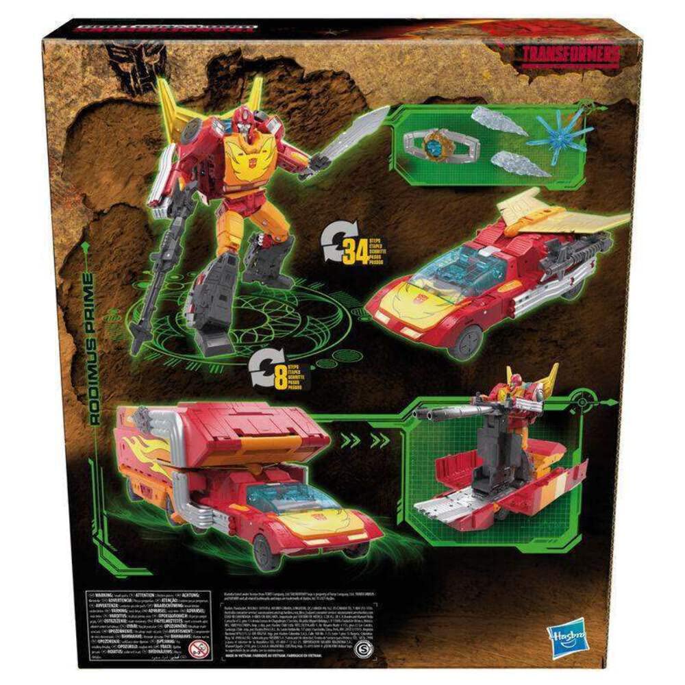 Toys Generations War for Cybertron: Kingdom Commander WFC-K29 Rodimus Prime with Trailer Action Figure, Kids Ages 8 and Up, 7.5-inch