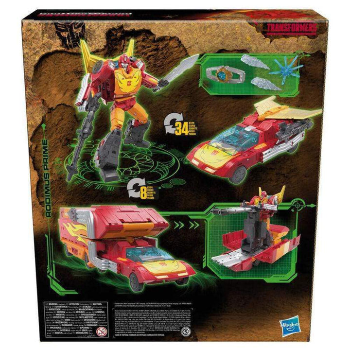 Toys Generations War for Cybertron: Kingdom Commander WFC-K29 Rodimus Prime with Trailer Action Figure, Kids Ages 8 and Up, 7.5-inch