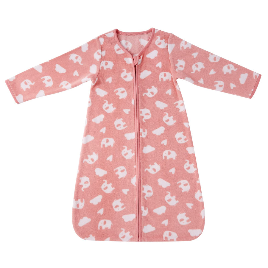 Micro Fleece Baby Sleep Sack 18-24 Months with Long Sleeves 1.5 TOG, Plush Warm Baby Wearable Blanket with 2-Way Zipper, Baby Girls Sleeping Bag for Toddler, Elephant