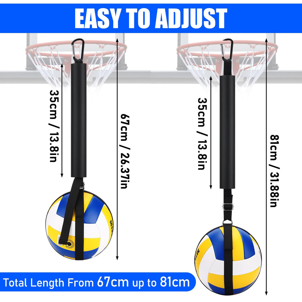 Volleyball Spike Trainer, Volleyball Spike Training System for Basketball Hoop, Volleyball Equipment Training Aid Improves Serving, Jumping, Arm Swing Mechanics and Spiking Power