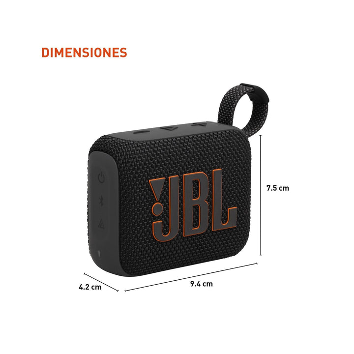Go 4 - Ultra-Portable, Waterproof and Dustproof Bluetooth Speaker, Big Pro Sound with Punchy bass, 7-Hour Built-in Battery, Made in Part with Recycled Materials (Black)