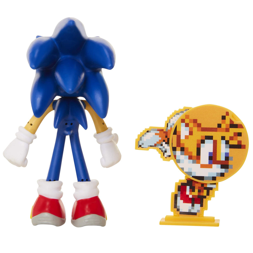 Collectible Sonic 4 Bendable Flexible Action Figure with Bendable Limbs & Spinable Friend Disk Accessory Perfect for Kids & Collectors Alike for Ages 3+