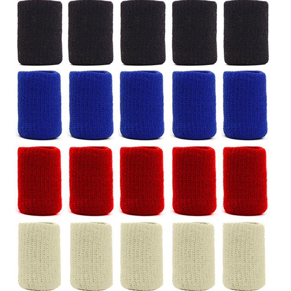 40PCS Sports Finger Splint Guard Bands Finger Sleeves Thumb Braces Support Elastic Compression Protector Braces for Relieving Pain Calluses Arthritis Knuckle