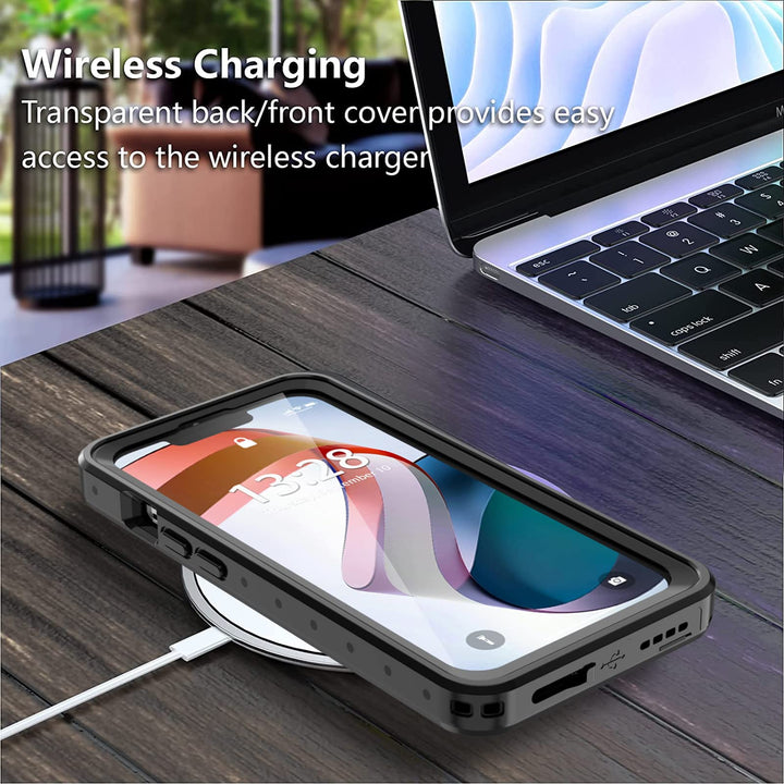iPhone 13 Waterproof Case, Military Grade Drop Protection, Built-in Screen Protector, IP68, 6.1inch 5G (2021) Black