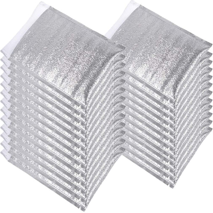 Reusable Insulation Bags Thermal Box Liners Metalized Box Liners Lunch Food Box Shopping Bag Insulation Lining Waterproof Insulation Package (25 Pack/ 8 In x 11 In)…
