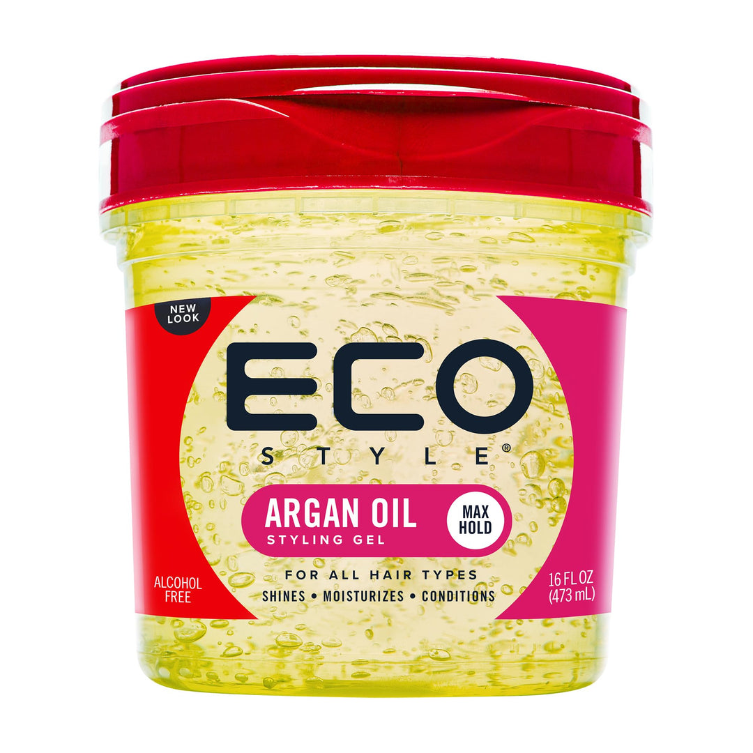 Ecoco Gel - Argan Oil - 100% Pure Olive Oil - Nourishes, Repairs and Promotes Healthy Hair - Long-Lasting Shine - 10/10 Maximum Hold - Tames Frizzy Hair - For All Hair Types - 16 Oz