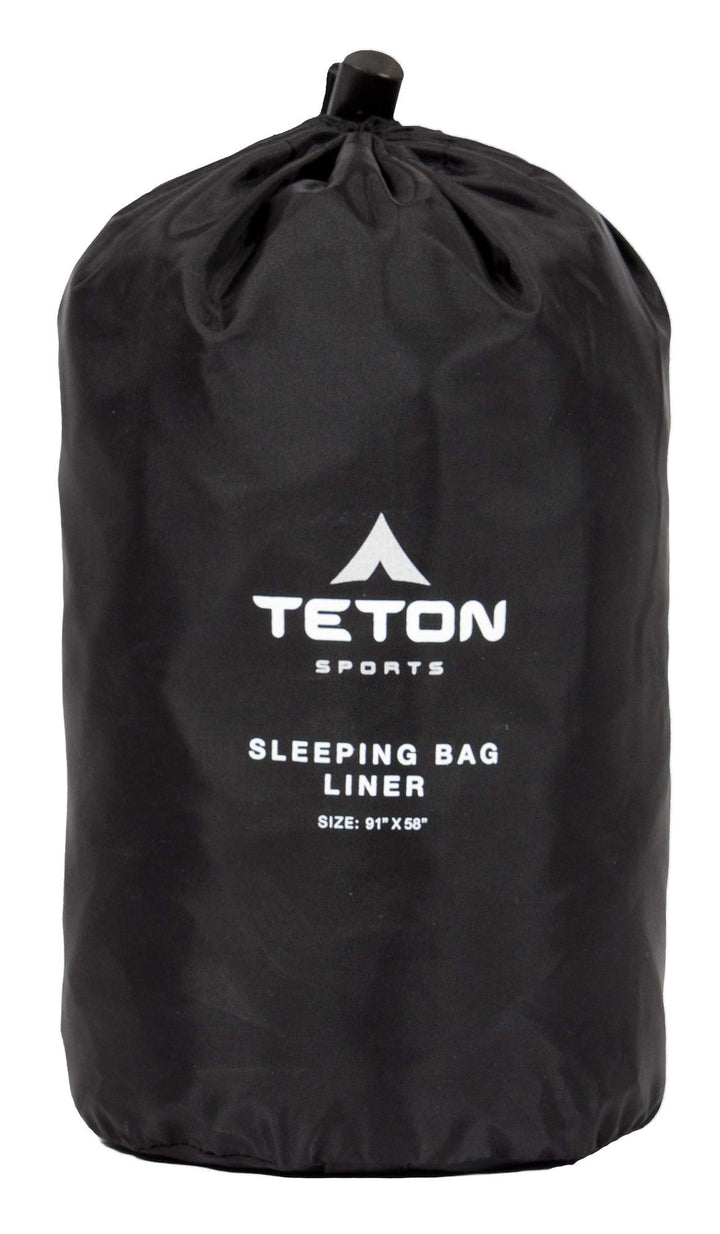 Mammoth Cotton Sleeping Bag Liner; A Clean Sheet Set Anywhere You Go; Perfect for Travel, Camping, and Anytime You’re Away from Home Overnight; Machine Washable , Black, 91 x 58